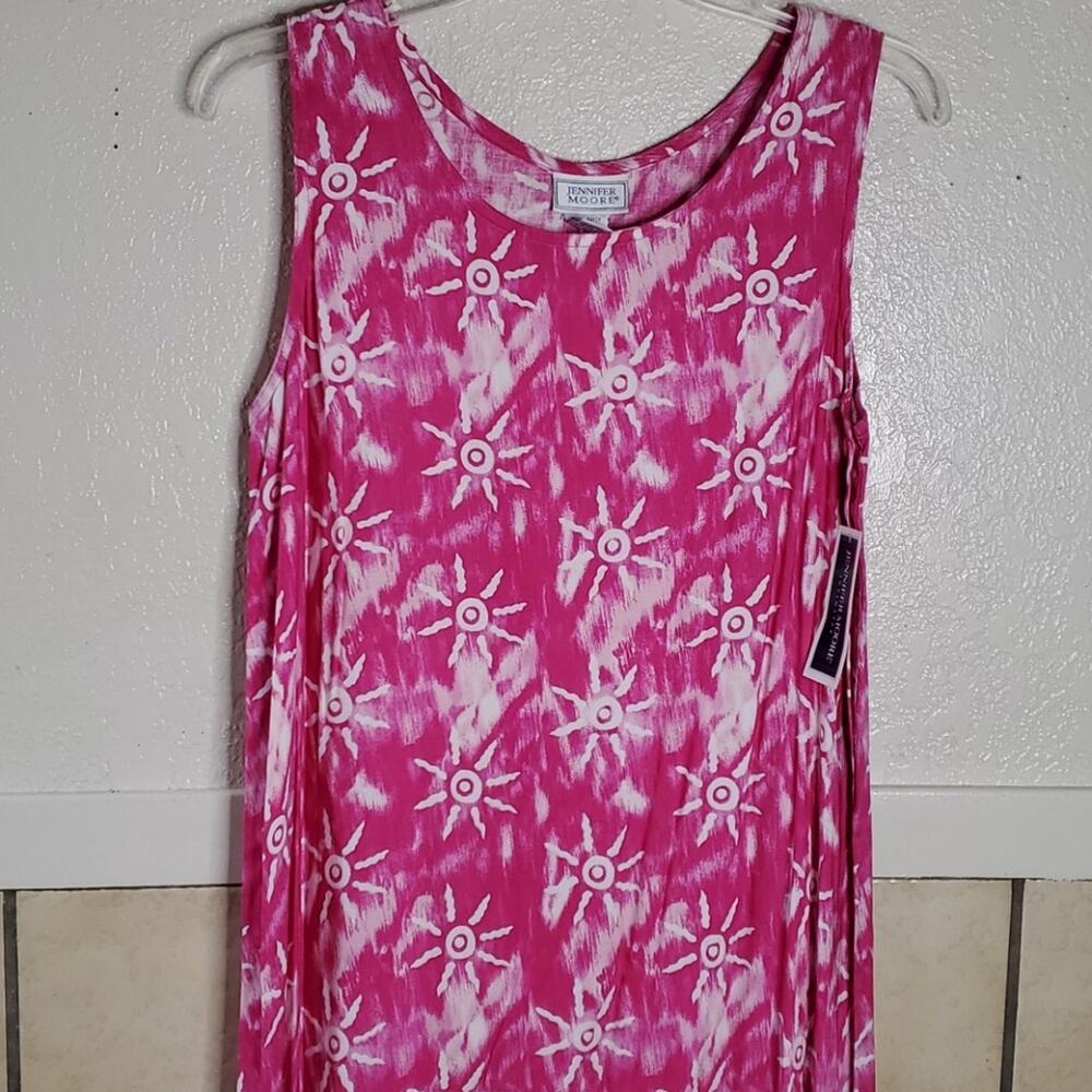 Jennifer Moore 100% Rayon  Sleeveless Tank dress Small  Vintage - Dead stock